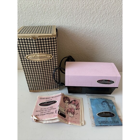 Vtg Popeil Steamset Personal Hairdresser Model SST-1 Steam Rollers Curlers pink main image 13